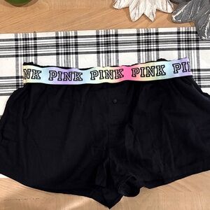 PINK Black Boxer Shorts